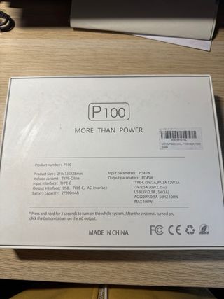Bateria powerbank alto voltaje