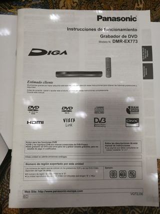 Reproductor / Grabador DVD/Blu-Ray Panasonic