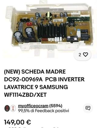 Scheda elettronica Samsung lavatrice vf1114zbd