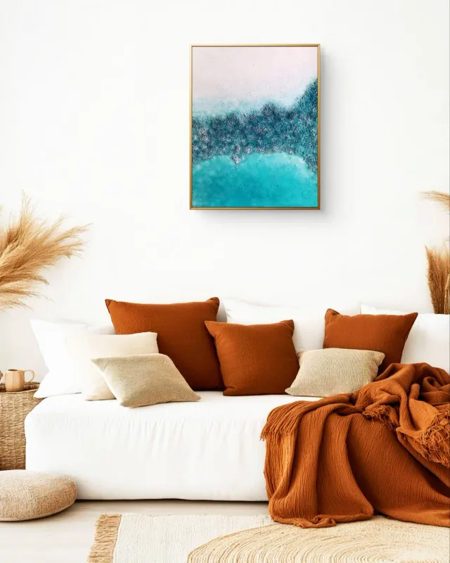 Cuadro arte abstracto textura hogar.