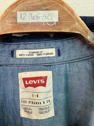 LEVIS azul oscuro camisa vaquera talla L