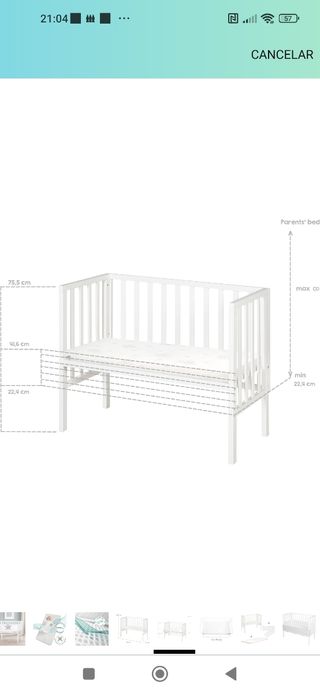 Cuna colecho 2 en 1 nuevo