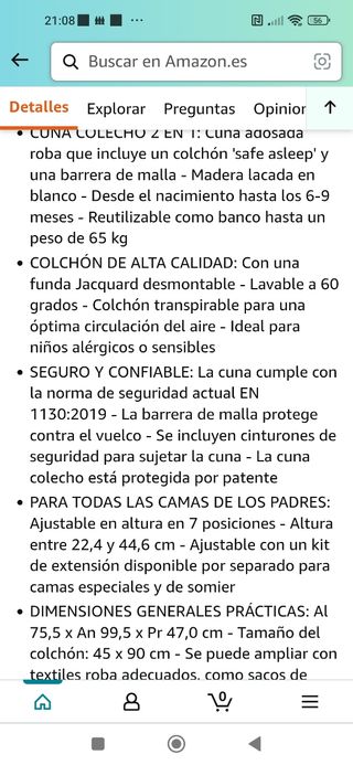Cuna colecho 2 en 1 nuevo