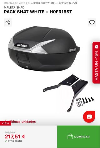 Baúl SHAD SH47 con soporte 