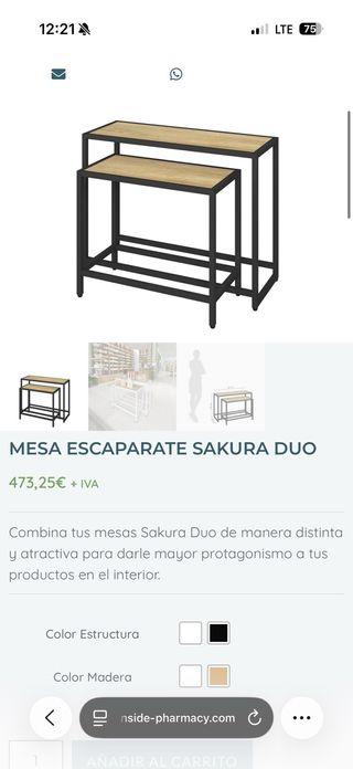 4 Mesas Escaparate Tienda Nuevas