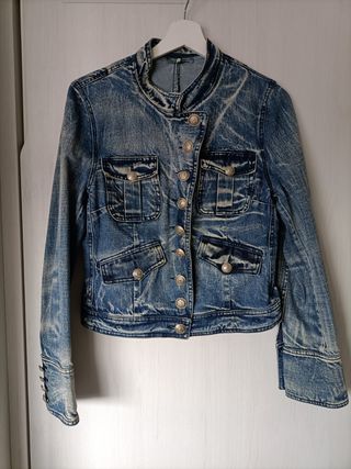 Chaqueta de marca francesa vaquera lavada