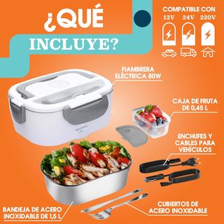  TRAVELISIMO Fiambrera Electrica 3 en 1 80W 1.5L