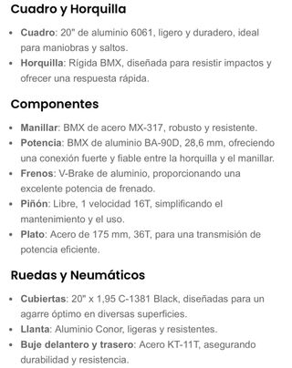 Bicicleta bmx CONOR RAVE a estrenar al 50% precio 