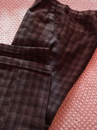Pantaloni sartoriali di Lana a quadri 