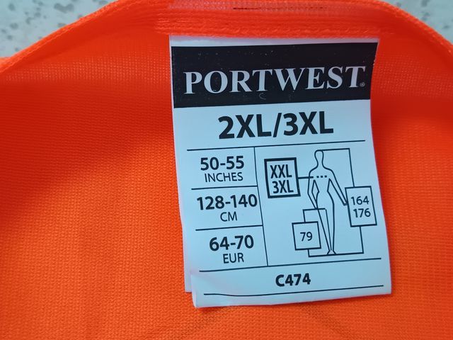 CHALECO METRO  MARCA PORWEST  TALLA XXL
