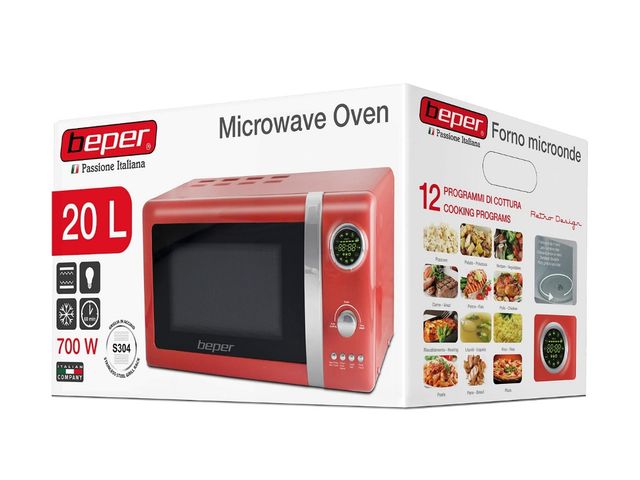 MICROONDAS 20L NUEVO ROJO