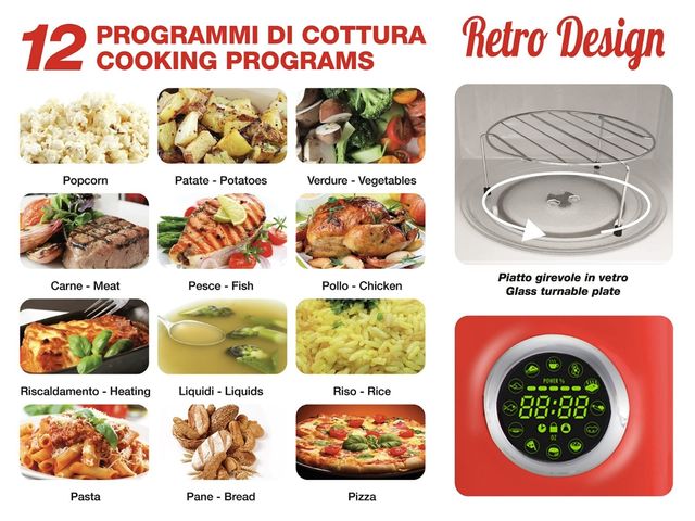 MICROONDAS 20L NUEVO ROJO