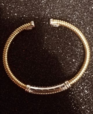 Pulsera plata de ley bañada en oro