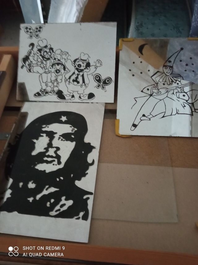 3 specchietti incisi Cuadros