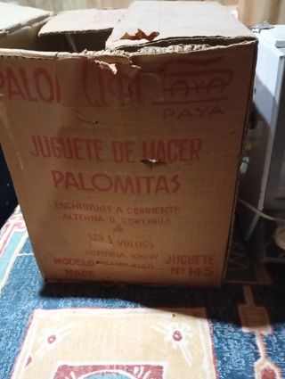 Juguete para hacer palomitas antiguo