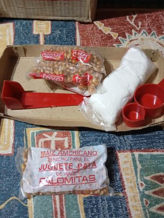 Juguete para hacer palomitas antiguo