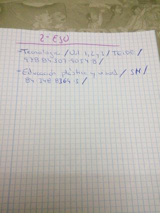 Vendo libros de texto segundo de ESO