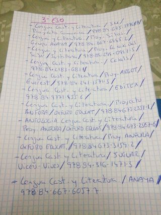 Libros de texto tercero de ESO