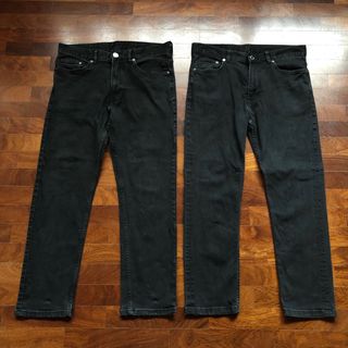HM coppia di jeans slim neri uomo 46