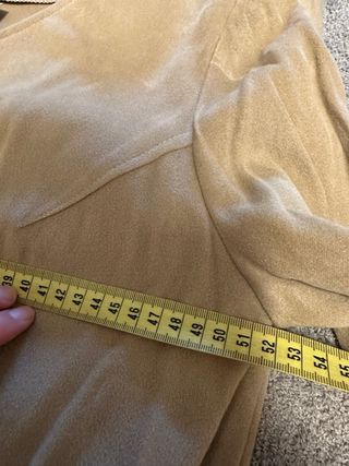 Abito Corto Donna Manica Lunga Beige