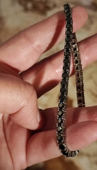 Bracciale in moissanite nera