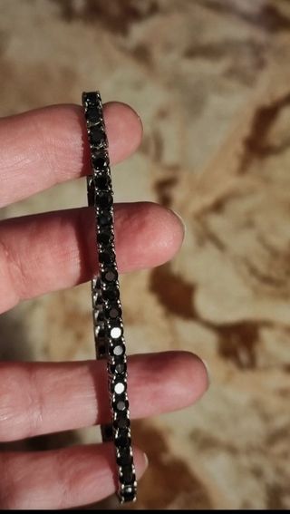 Bracciale in moissanite nera