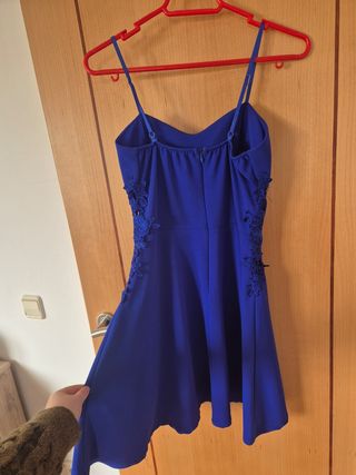 Vestido de fiesta azulón