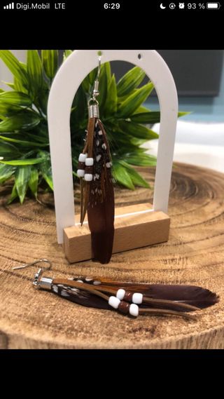 Pendientes plumas / Pendientes preciosos