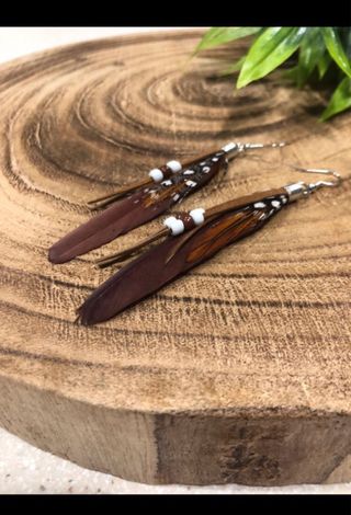 Pendientes plumas / Pendientes preciosos