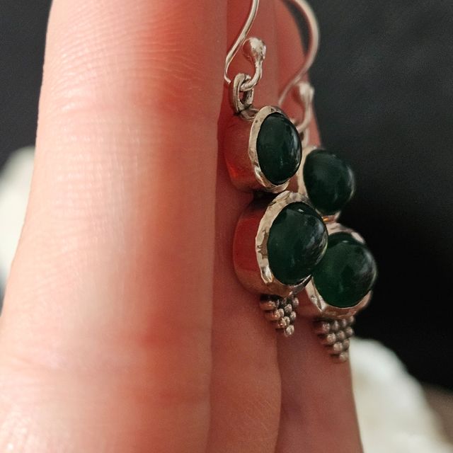 Pendientes plata 925 y aventurina