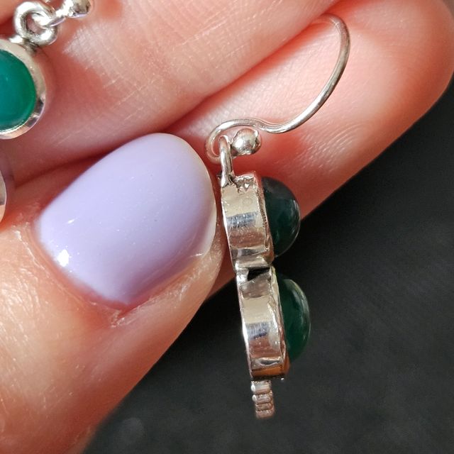 Pendientes plata 925 y aventurina