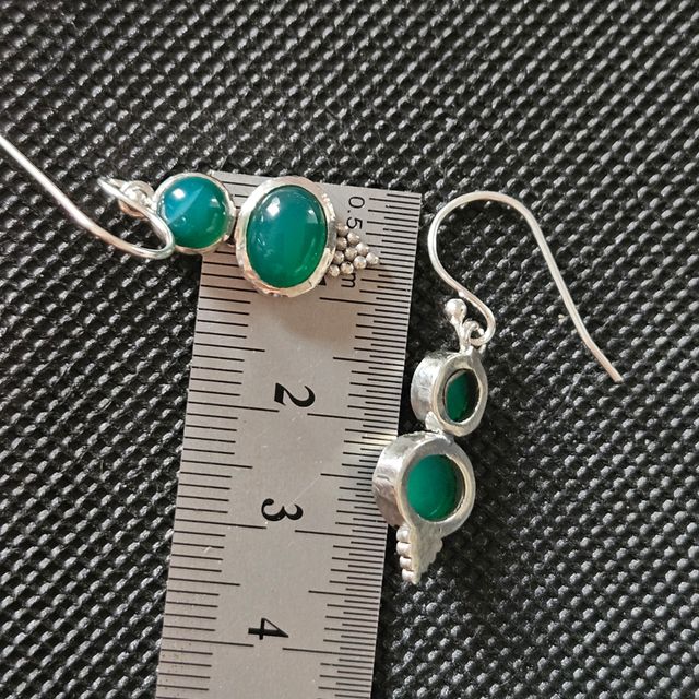 Pendientes plata 925 y aventurina