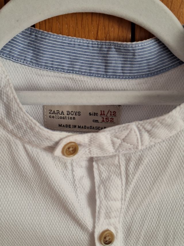 Camisa niño blanca Zara 11-12