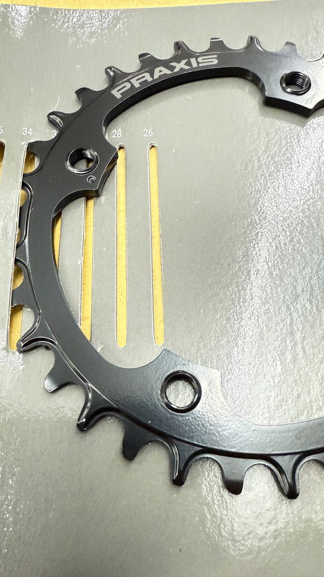 Plato Praxis EBike acero 34T 10 11 y 12v 104BCD