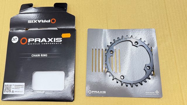 Plato Praxis EBike acero 34T 10 11 y 12v 104BCD