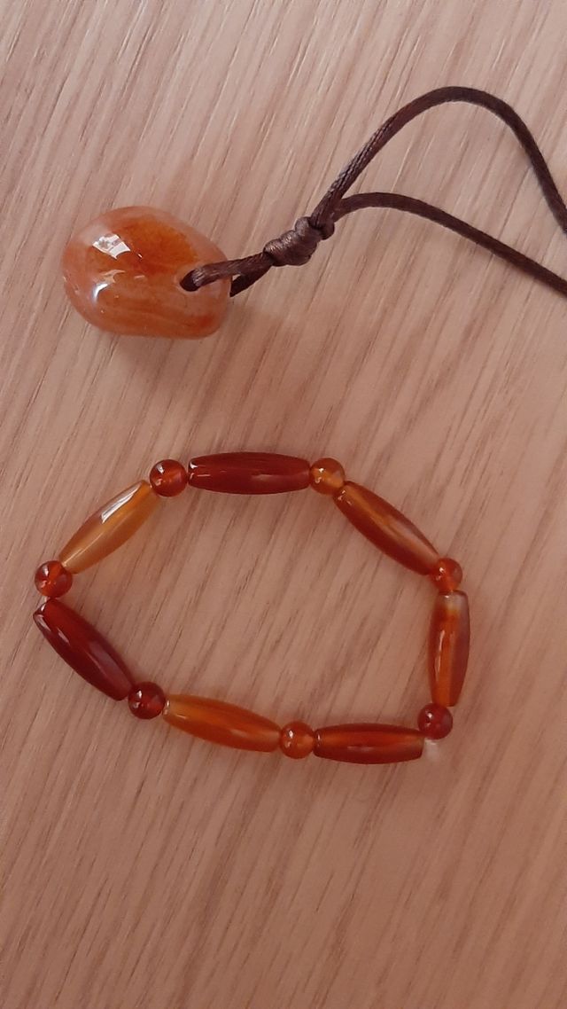 Completo collana e bracciale con corniola