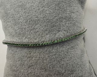 Pulsera riviere de oro de 18 kt con tsavoritas