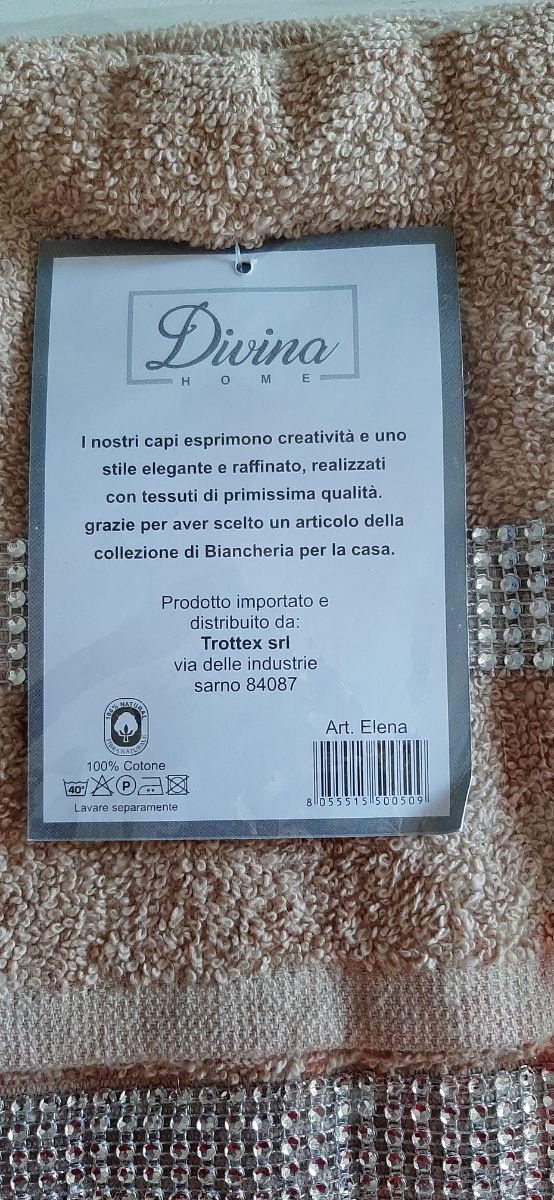 Set di asciugamani DivinaHome con strass
