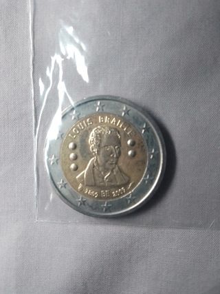2 euro commemorativo Belgio 2009 Braille UNC