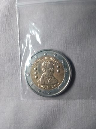 2 euro commemorativo Belgio 2009 Braille UNC