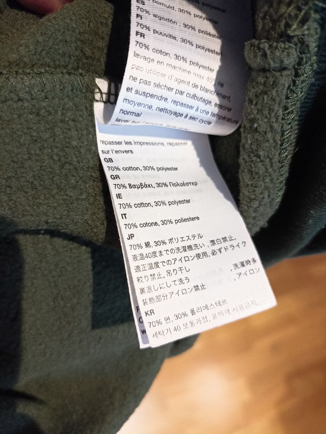 Sudadera con capucha verde oliva Wesc talla XS