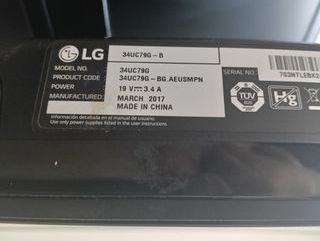 Monitor LG 34UC79G-B 34" 144Hz (Para reparar)