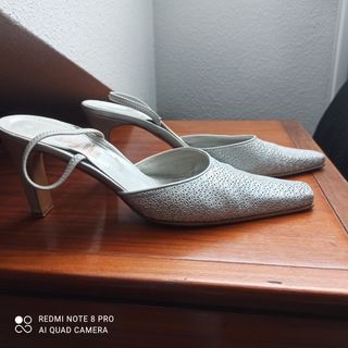 Zapatos tacón Lodi plateados