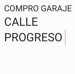 Garaje calle progreso