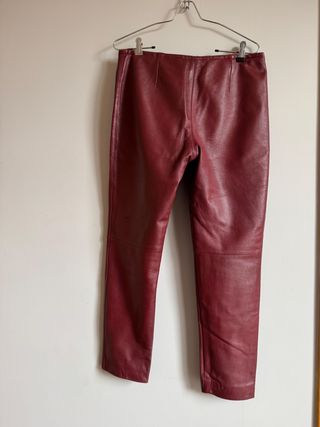 Pantalón Cuero Rojo 