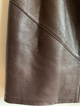 Falda piel Marrón