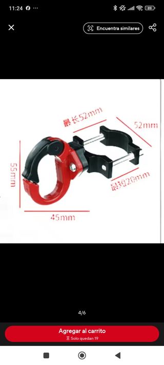 Gancho para colgar bolsas en patinetes