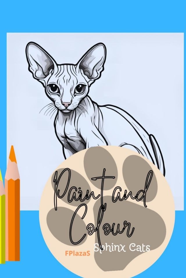 Libro pinta colorea. Gatos Sphinx