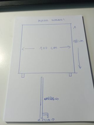 Mueble de entrada con espejo.