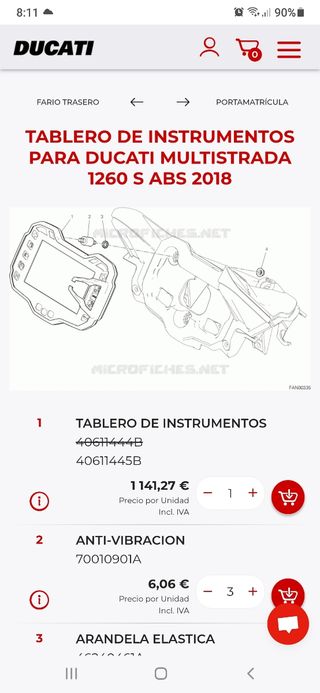 Display Ducati Multistrada